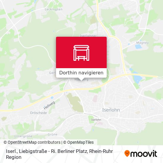 Iserl., Liebigstraße - Ri. Berliner Platz Karte