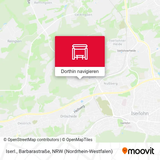 Iserl., Barbarastraße Karte