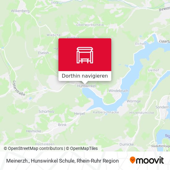 Meinerzh., Hunswinkel Schule Karte