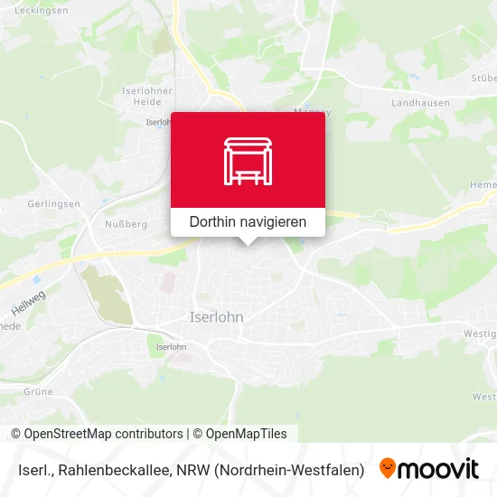 Iserl., Rahlenbeckallee Karte