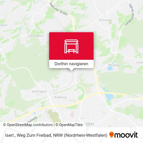 Iserl., Weg Zum Freibad Karte