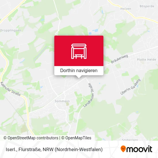 Iserl., Flurstraße Karte