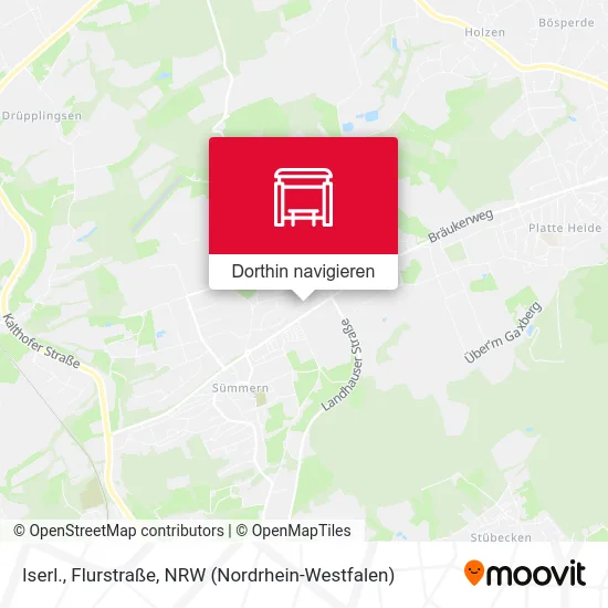 Iserl., Flurstraße Karte