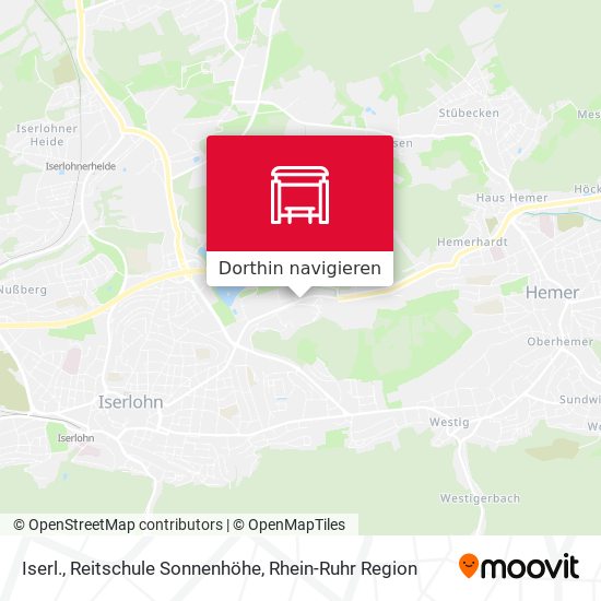 Iserl., Reitschule Sonnenhöhe Karte