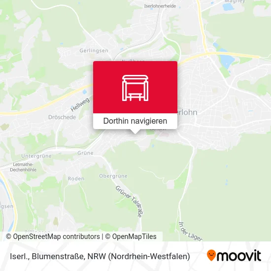 Iserl., Blumenstraße Karte