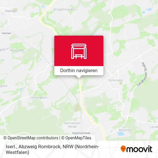 Iserl., Abzweig Rombrock Karte