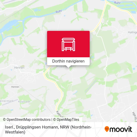 Iserl., Drüpplingsen Homann Karte