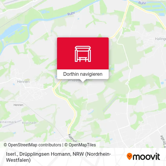 Iserl., Drüpplingsen Homann Karte