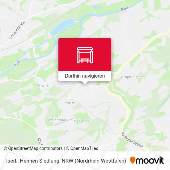 Iserl., Hennen Siedlung Karte