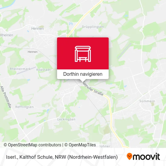 Iserl., Kalthof Schule Karte