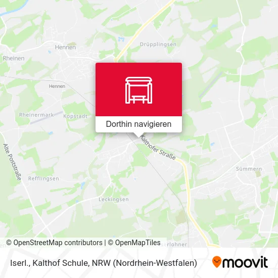 Iserl., Kalthof Schule Karte