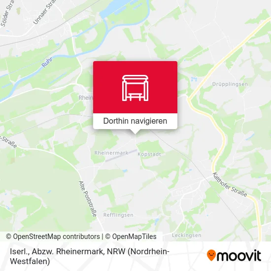 Iserl., Abzw. Rheinermark Karte