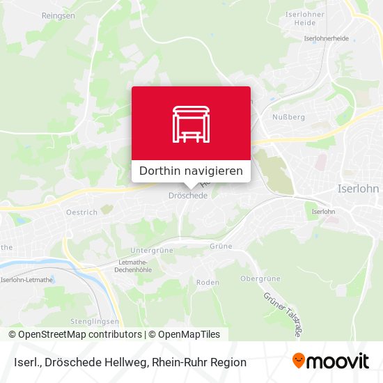 Iserl., Dröschede Hellweg Karte