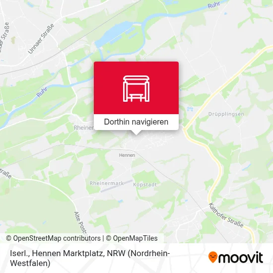 Iserl., Hennen Marktplatz Karte