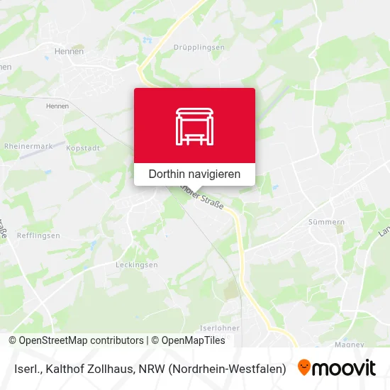 Iserl., Kalthof Zollhaus Karte