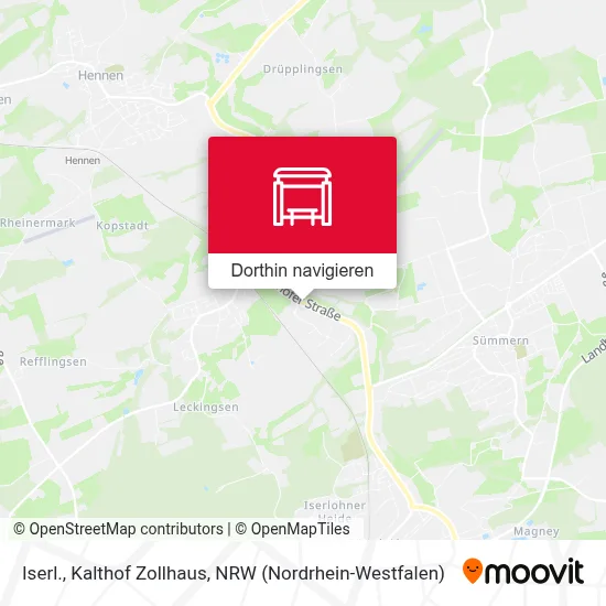 Iserl., Kalthof Zollhaus Karte