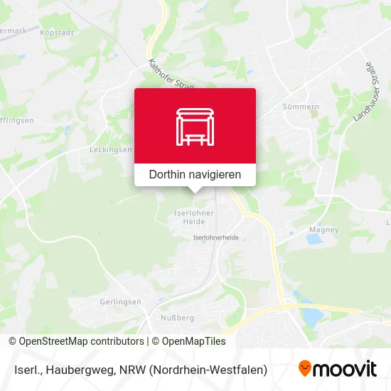 Iserl., Haubergweg Karte