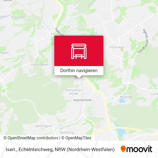 Iserl., Echelnteichweg Karte