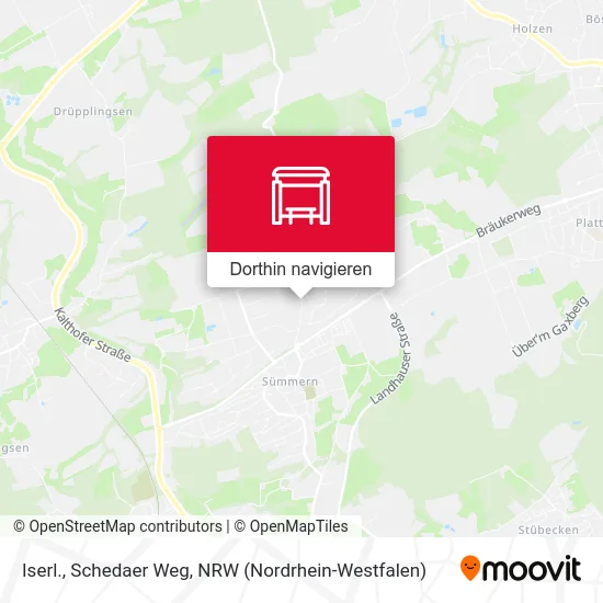 Iserl., Schedaer Weg Karte