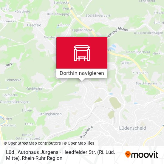 Lüd., Autohaus Jürgens - Heedfelder Str. (Ri. Lüd. Mitte) Karte