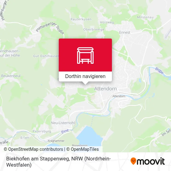 Biekhofen am Stappenweg Karte