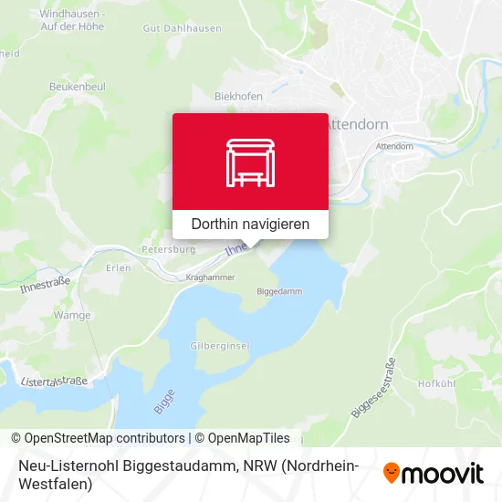 Neu-Listernohl Biggestaudamm Karte