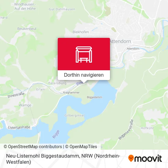 Neu-Listernohl Biggestaudamm Karte