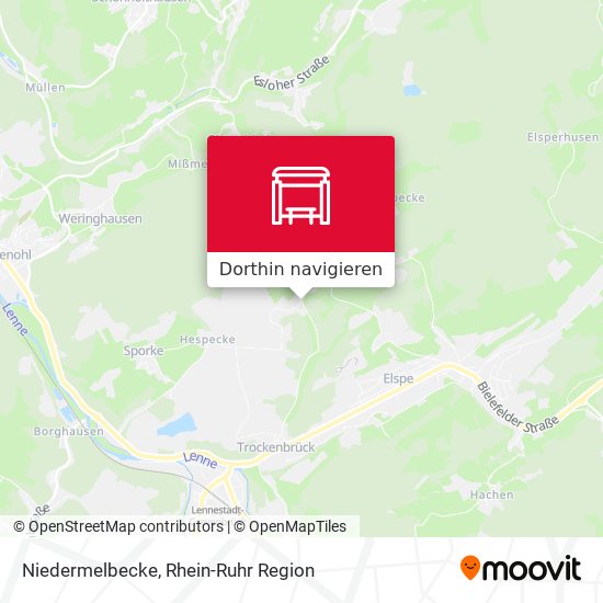 Niedermelbecke Karte