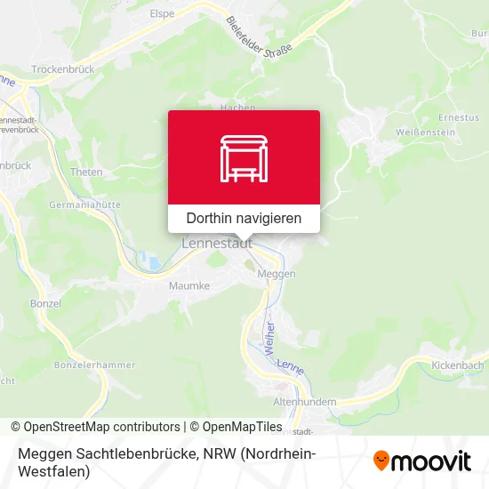 Meggen Sachtlebenbrücke Karte