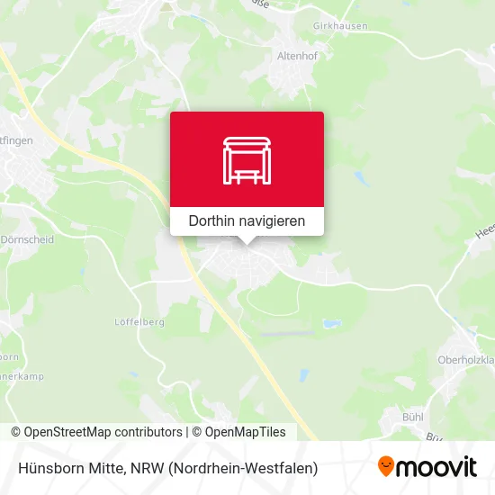 Hünsborn Mitte Karte