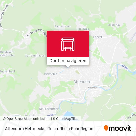 Attendorn Hettmecker Teich Karte