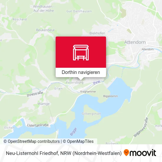 Neu-Listernohl Friedhof Karte