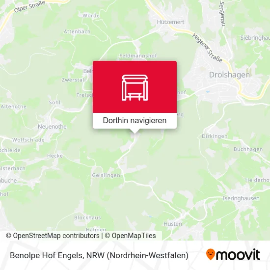 Benolpe Hof Engels Karte