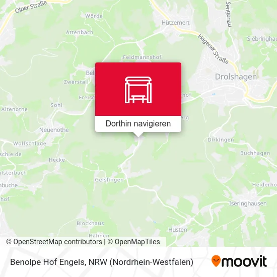 Benolpe Hof Engels Karte