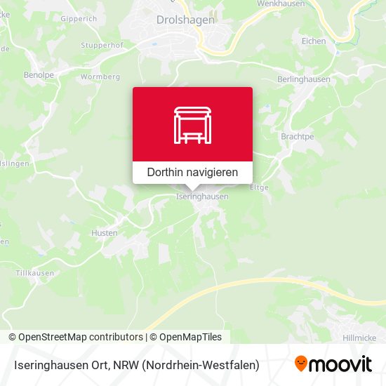 Iseringhausen Ort Karte