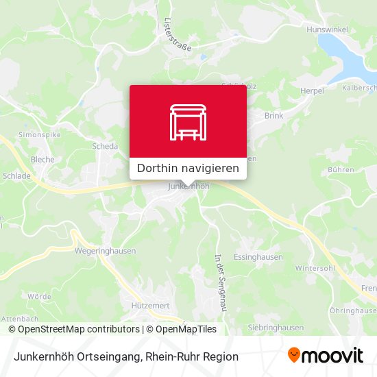 Junkernhöh Ortseingang Karte