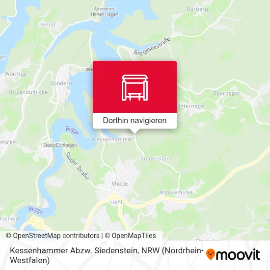 Kessenhammer Abzw. Siedenstein Karte