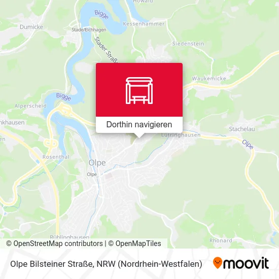 Olpe Bilsteiner Straße Karte