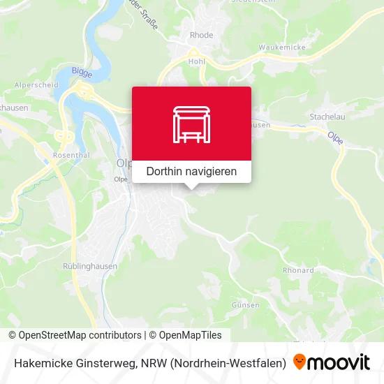 Hakemicke Ginsterweg Karte