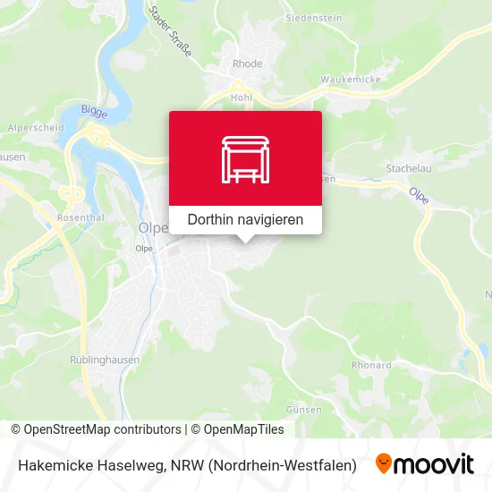 Hakemicke Haselweg Karte