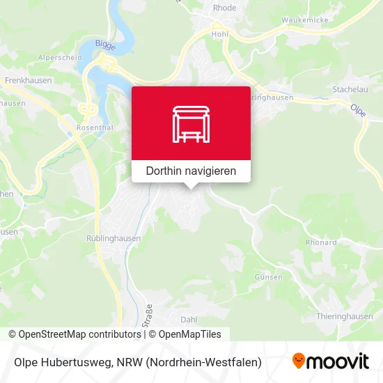 Olpe Hubertusweg Karte