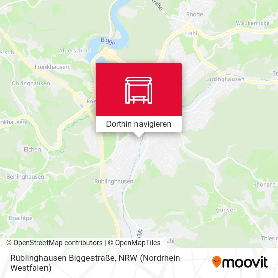 Rüblinghausen Biggestraße Karte
