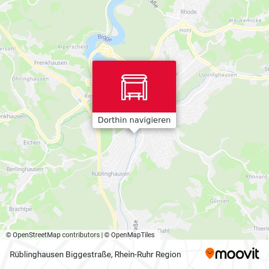 Rüblinghausen Biggestraße Karte