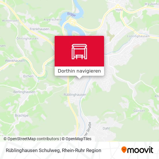 Rüblinghausen Schulweg Karte