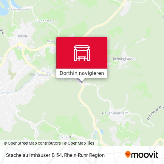 Stachelau Imhäuser B 54 Karte