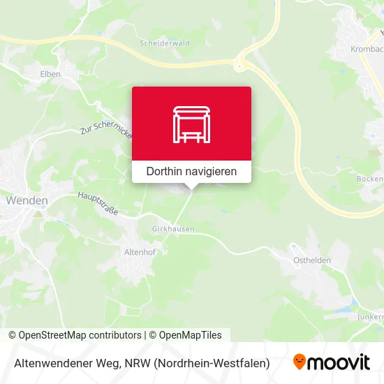 Altenwendener Weg Karte