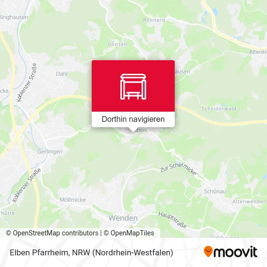 Elben Pfarrheim Karte