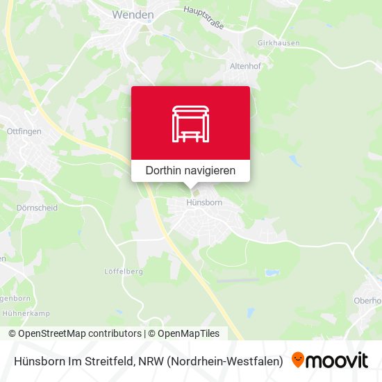 Hünsborn Im Streitfeld Karte