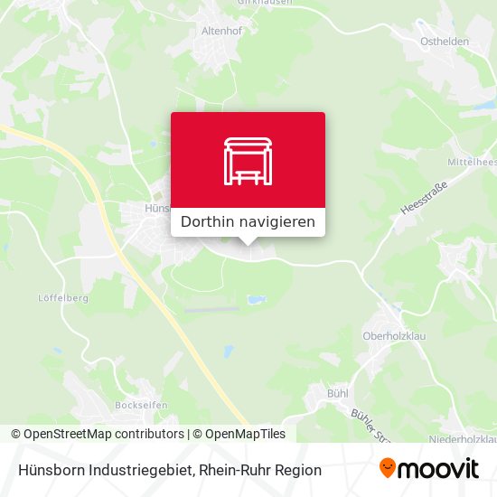 Hünsborn Industriegebiet Karte
