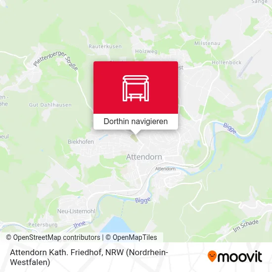 Attendorn Kath. Friedhof Karte